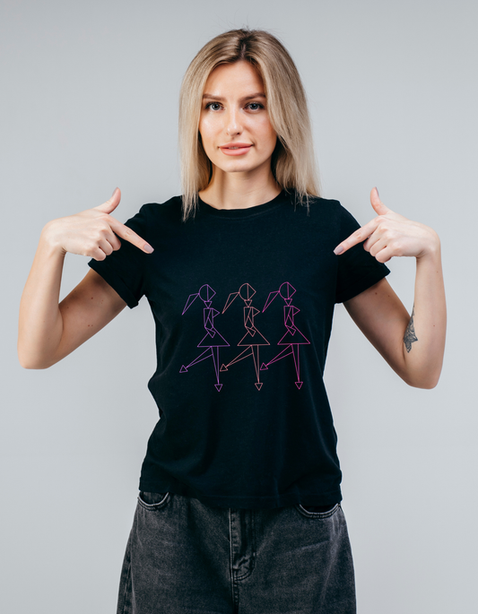 Three Pink Girls T shirt